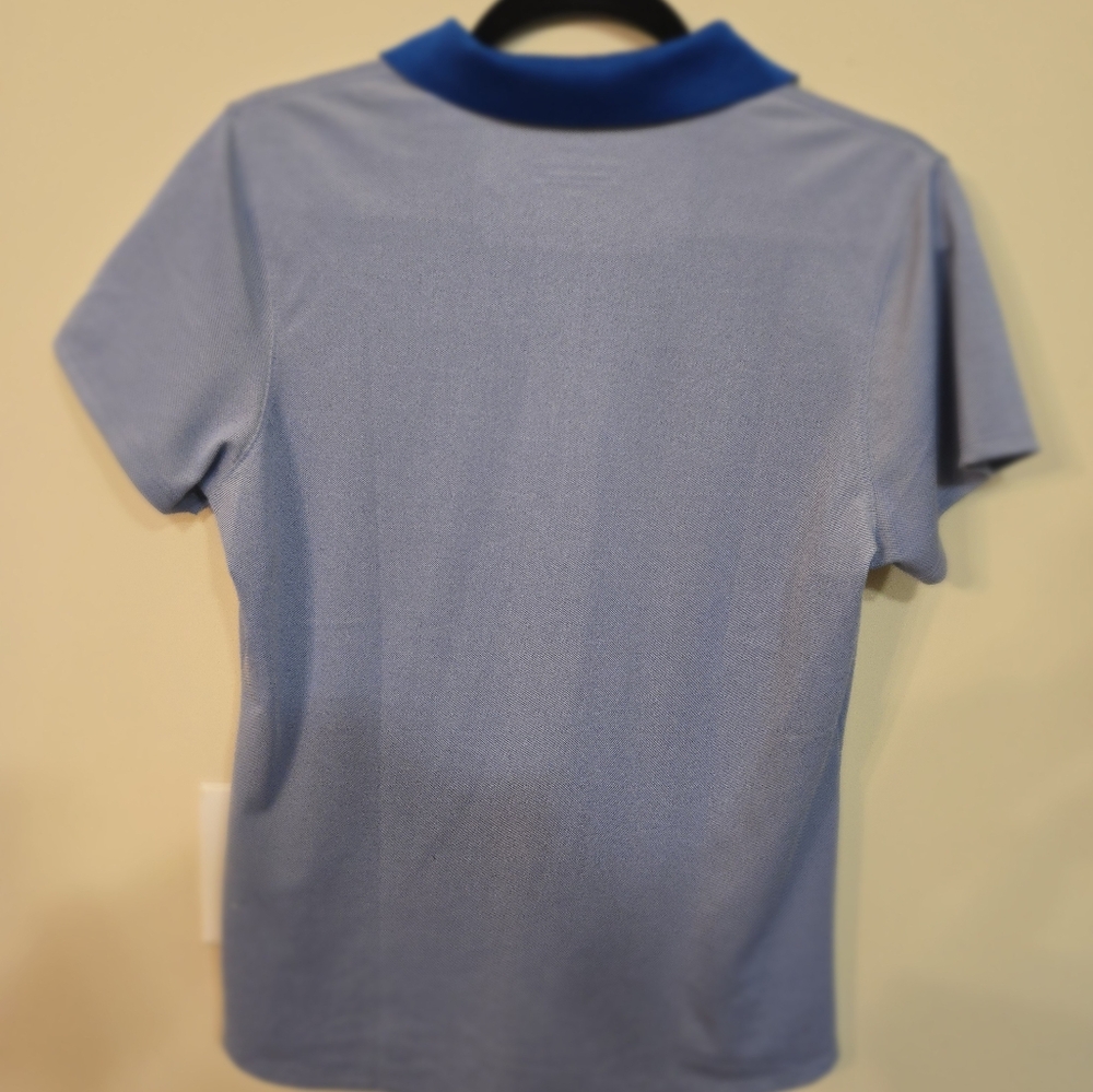 Vineyard Vines Performance Women's Pique Polo Solid Yacht Blue Stretch New - Picture 3 of 7
